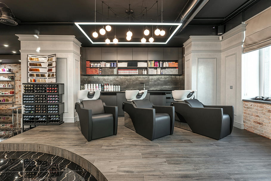 Interior of a salon